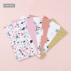 Never Pink Series Notebook Index Dividers 6 Holes Loose Leaf Spiral A6 Planner Accessories Inside Bookmarks Refills Stationery