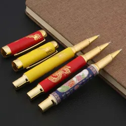 0.5MM Ceramic Rollerball Pen Chinese Red Golden Dragon Painting Stationery Office school supplies