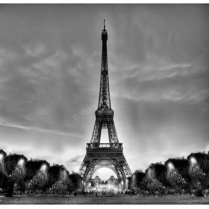 

wellyu Custom large fresco European Paris Eiffel Tower decorative painting background wall wallpaper papel de parede