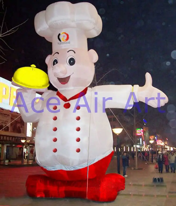 5m H Outdoor Giant Inflatable Pastry Chef for Pastry Promotion on Street