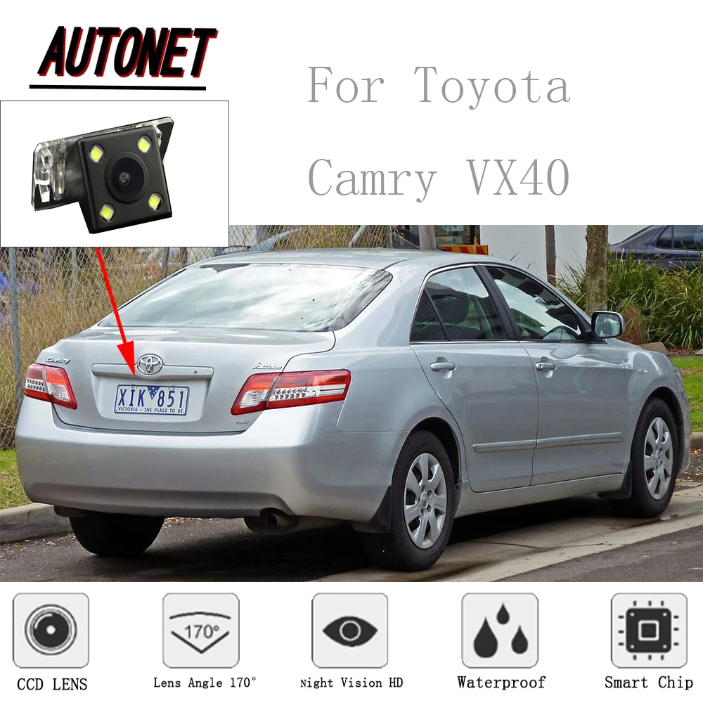 AUTONET Videocamera vista posteriore Per Toyota Camry VX40 CCD di Visione Notturna di Parcheggio Reverse Back Up Della Macchina Fotografica