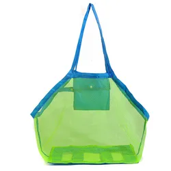 Bolsa grande de malla para niños y bebés, bolsa de almacenamiento para juguetes de playa, 1 unidad