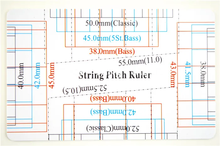 Acoustic/Classical/Electric Guitar Bass String Pitch Ruler Gauge String Action Card Measuring Guitar Luthier Tool Free Shipping