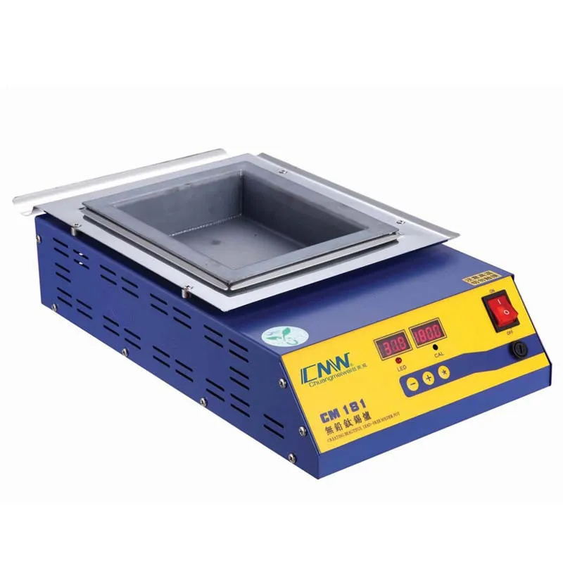 

Square High Temperature Lead Free Soldering Pot 600℃ Titanium Solder Furnace CM-181 Tin Melting Digital Display 220V 110V 1200W
