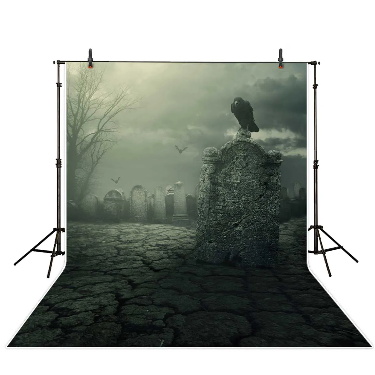 Allenjoy Halloween horrible background Crow grave dry ground photography background newborn photography background