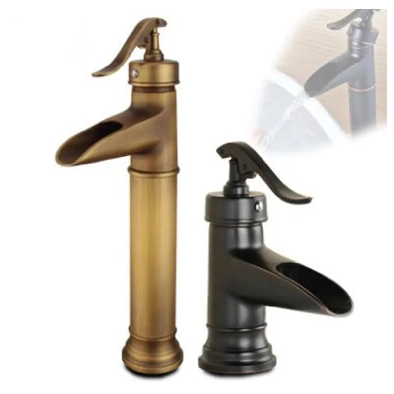 

Copper antique faucet European hot and cold water basin faucet