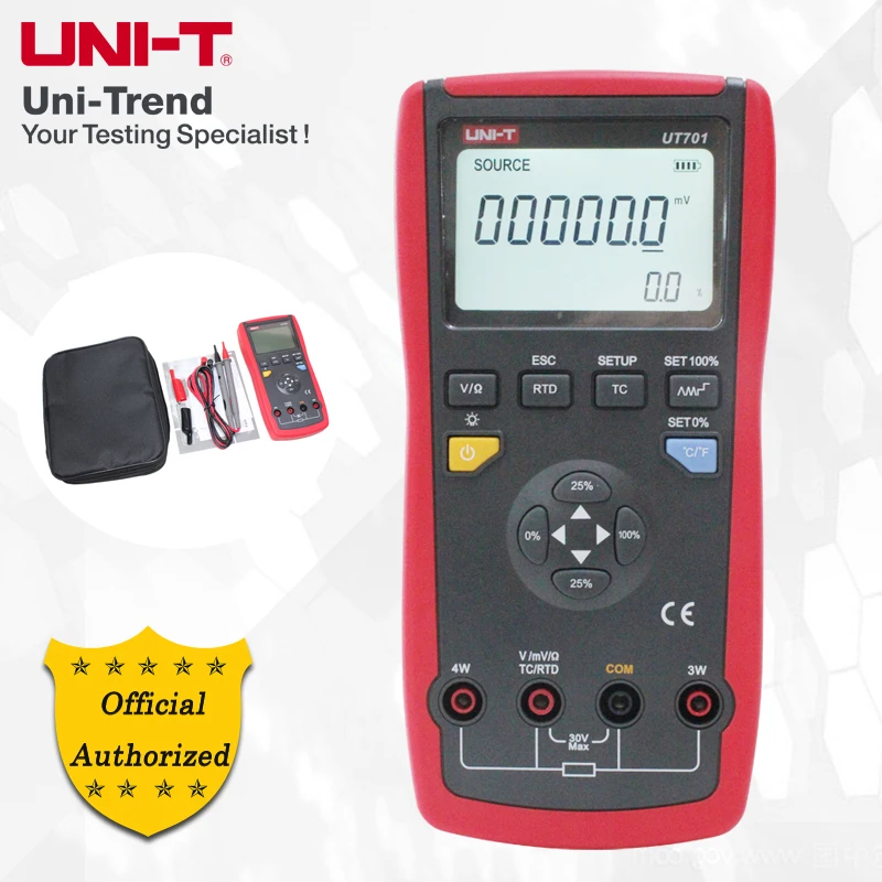 

UNI-T UT701 High Accuracy Handheld Temperature Calibrator/DC Voltage, Resistance, 10 Types of Thermocouples, 4 Types of RTDs