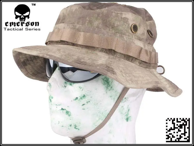 EMERSON Boonie Hat Woodland Marpat   Hunting Hat Anti-scrape Grid Fabric camouflage hat Hunting Cap