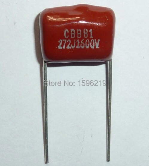 

50pcs CBB capacitor 272 1600V 272J 1.6KV 2700pF 2.7nF P15 CBB81 Metallized Polypropylene Film Capacitor