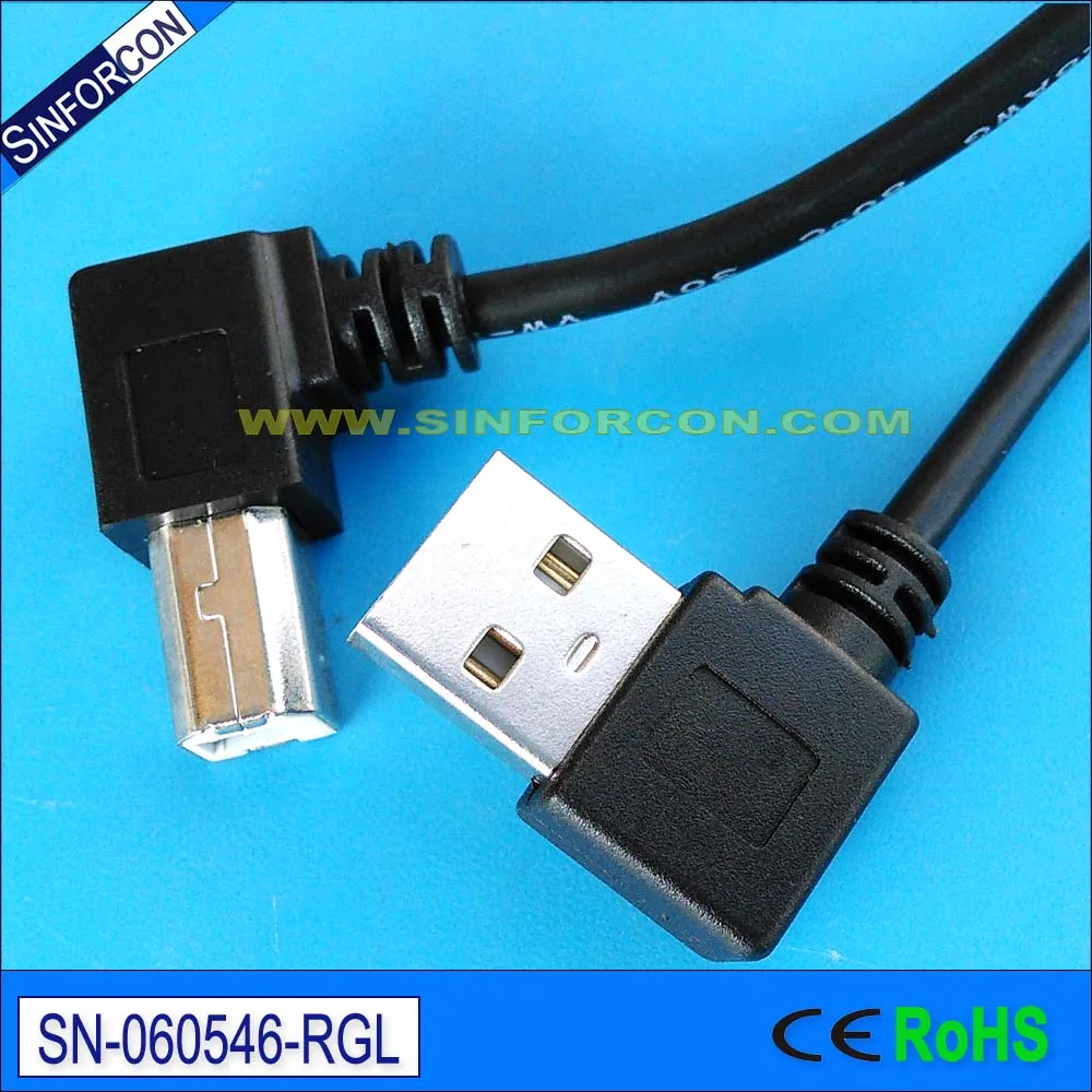 

Угловой локоть USB типа A к B USB AM-BM L-образный кабель принтера для IPC SBC ATX mini PC