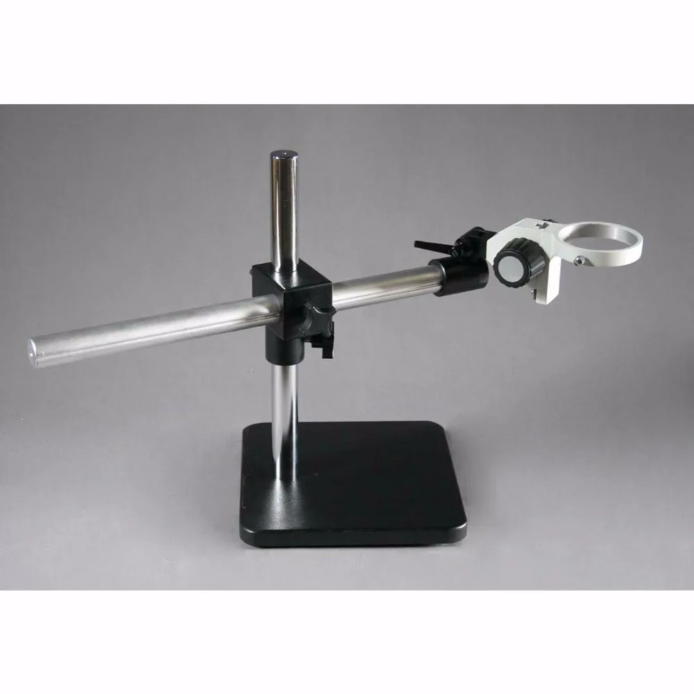 AmScope Single-Arm Solid Aluminum Microscope Boom Stand with 84mm Pin-Tail Focus