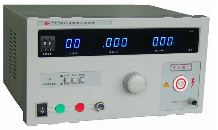 Fast arrival ChangChuang CC2670A AC Hi-pot Tester voltage tester Output voltage0-5KV(AC),Leakage current range 0-2/20mA(AC)