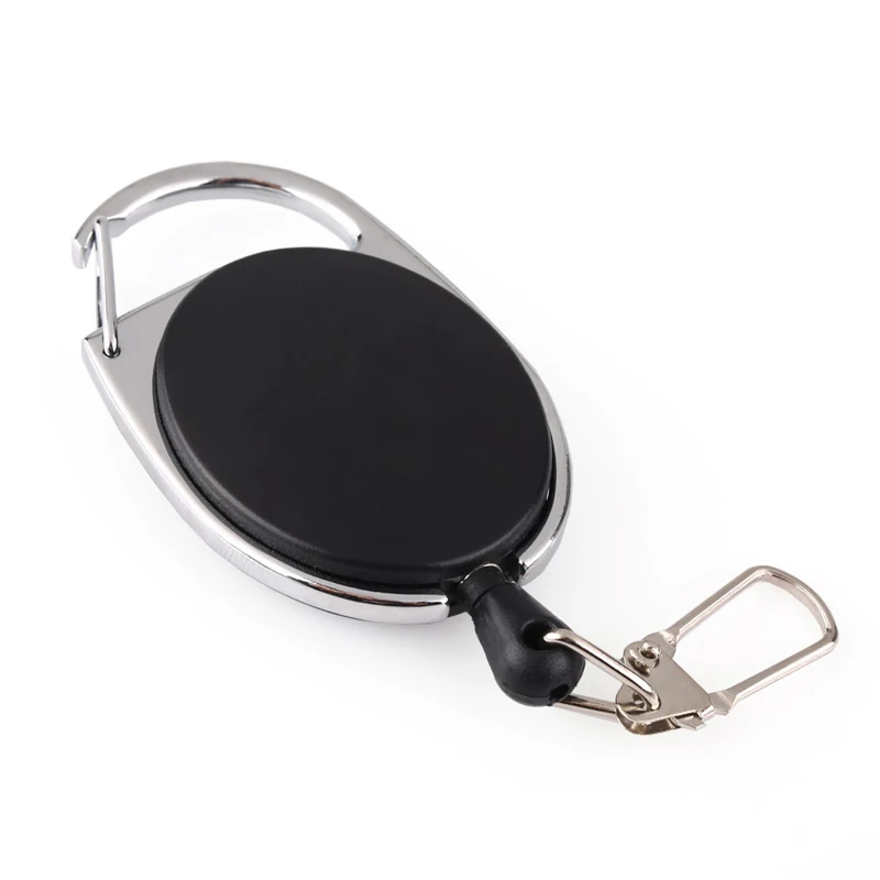 

Retractable Pull Badge Reel Zinc Alloy ABS Plastic ID Lanyard Name Tag Card Badge Holder Reels Recoil Belt Key Ring Chain Clips