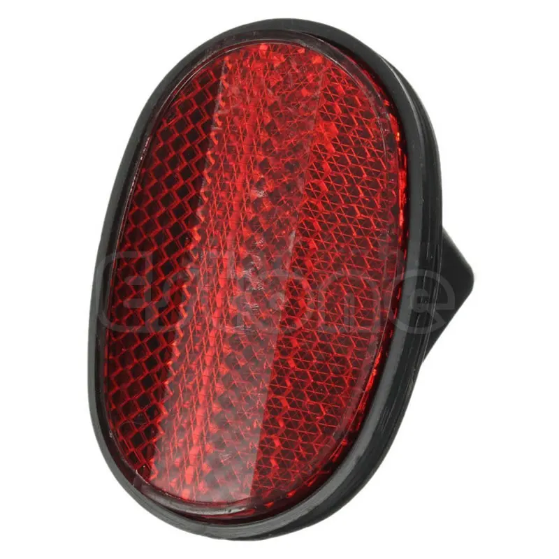 Bike Mudguard, Classic Bicycle Oval Rear Mudguard Outdoor Cycling Safety Warning Reflector Red Cycling Warning Protector