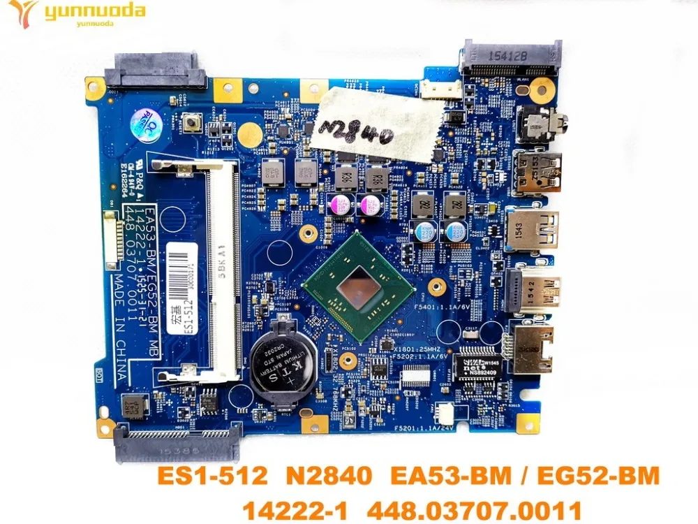 original for ACER ES1-512  laptop motherboard ES1-512  N2840  14222-1  448.03707.0011  tested good free shipping