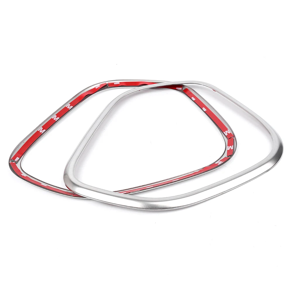 Car Steel Interior Car Door Speaker Cover Trims For Volvo XC60 2018 4pcs Silver Accessories