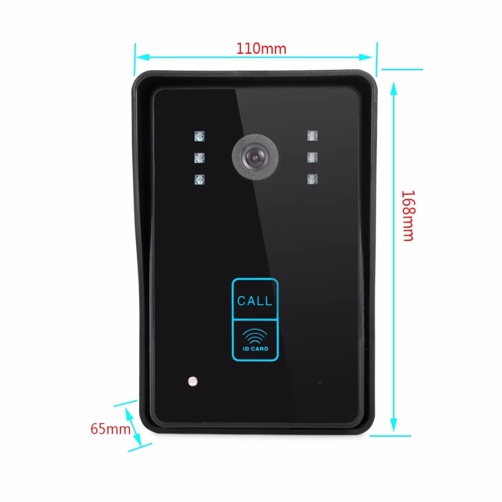 SmartYIBA-intercomunicador de vídeo LCD TFT a Color, timbre de puerta, teléfono de doble vía, tarjeta de identificación RFID de 5 piezas, 1 ~ 3