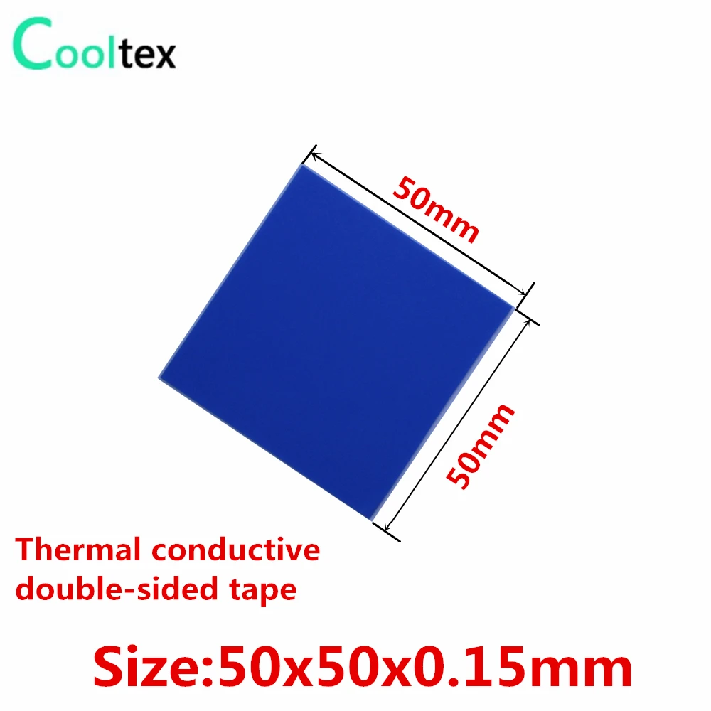 

30pcs 50x50x0.15mm Thermally Conductive Adhesive Transfer Tapes Double sided stickers for Electronic Heatsink Led Cooling