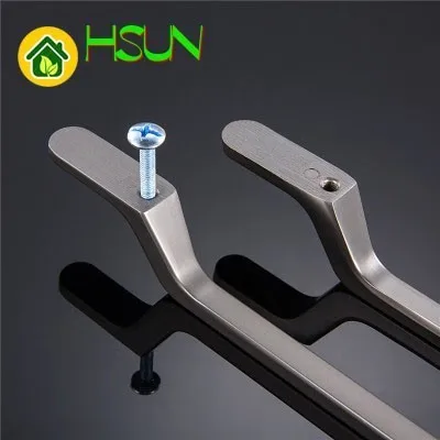 Paduan Seng Lemari Menangani Solid Penebalan Lemari Pakaian Ringkas Kecil Pegangan Laci Sepatu Handle Knob Menarik Emas Perak Warna Abu-abu