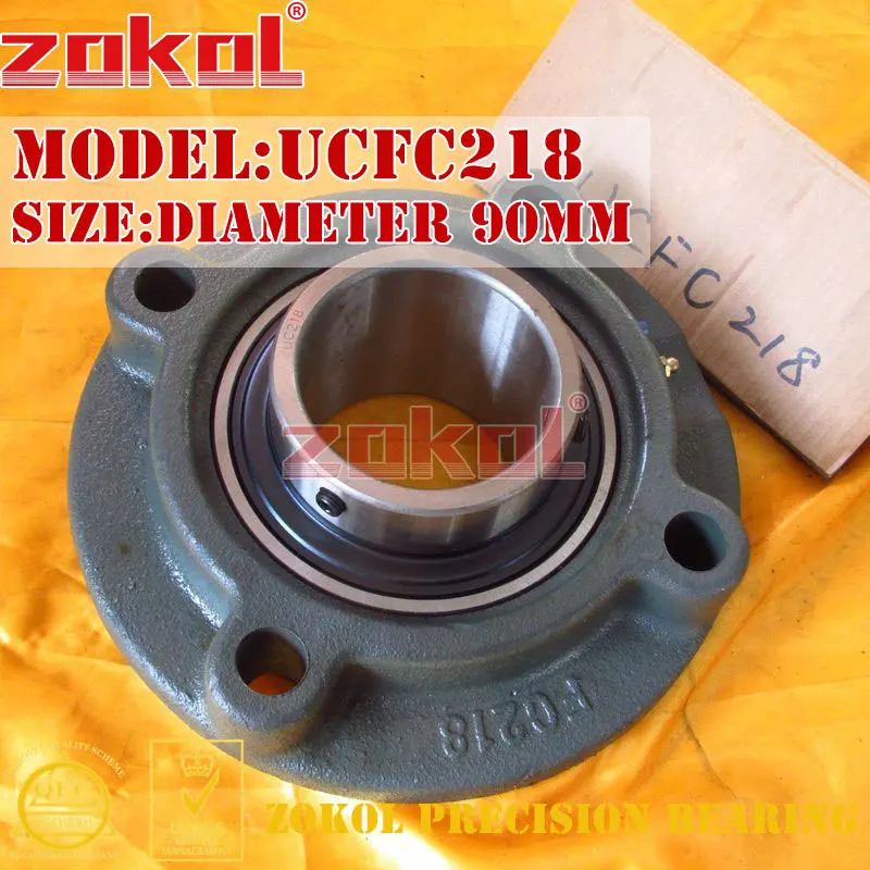 

ZOKOL bearing Flange Cartridge Bearing Units UCFC218 TY90518Y Pillow Block Ball Bearing diameter 90mm