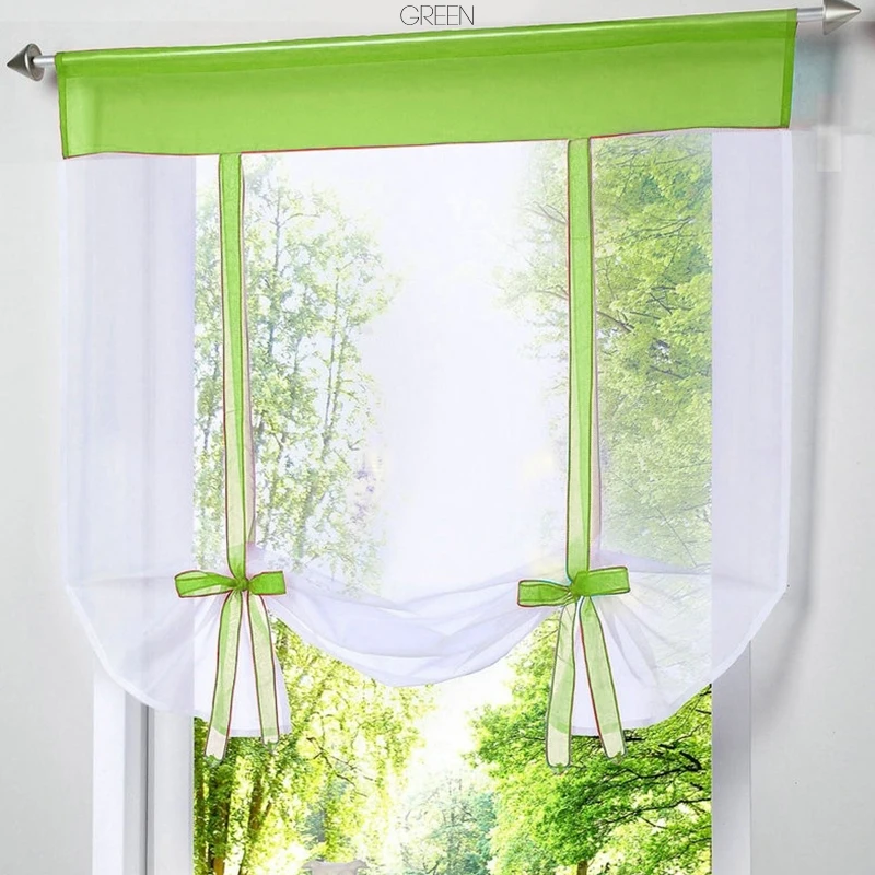 Flying Solid Sheer Window Curtains for kitchen Tulle Curtains for home window tulle for Blinds Geometry Curtains Drapes