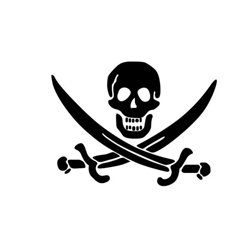 PIRATE TOILET SEAT Sticker Humorous One Eye Skull Crossbone Bathroom Vinyl Decal 4WS-0047