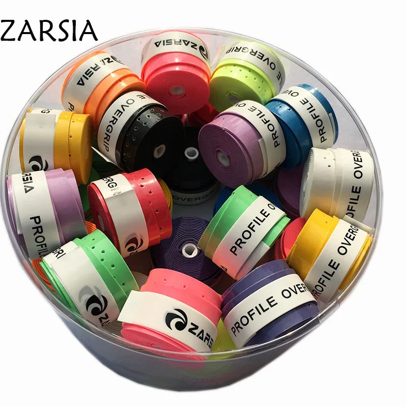 60 pecs/lot ZARSIA sticky Pro Overgrip tennis grip perforated Badminton Grip/tennis overgrips/tennis product