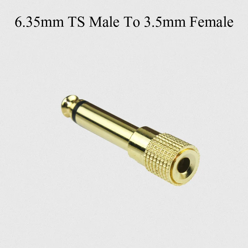 Macho para fêmea Jack Plug Adapter, microfone estéreo, cabo conversor de áudio, 3,5mm a 6,35mm, 1/4 in a 1/8 in, TS TRS, 5PCs