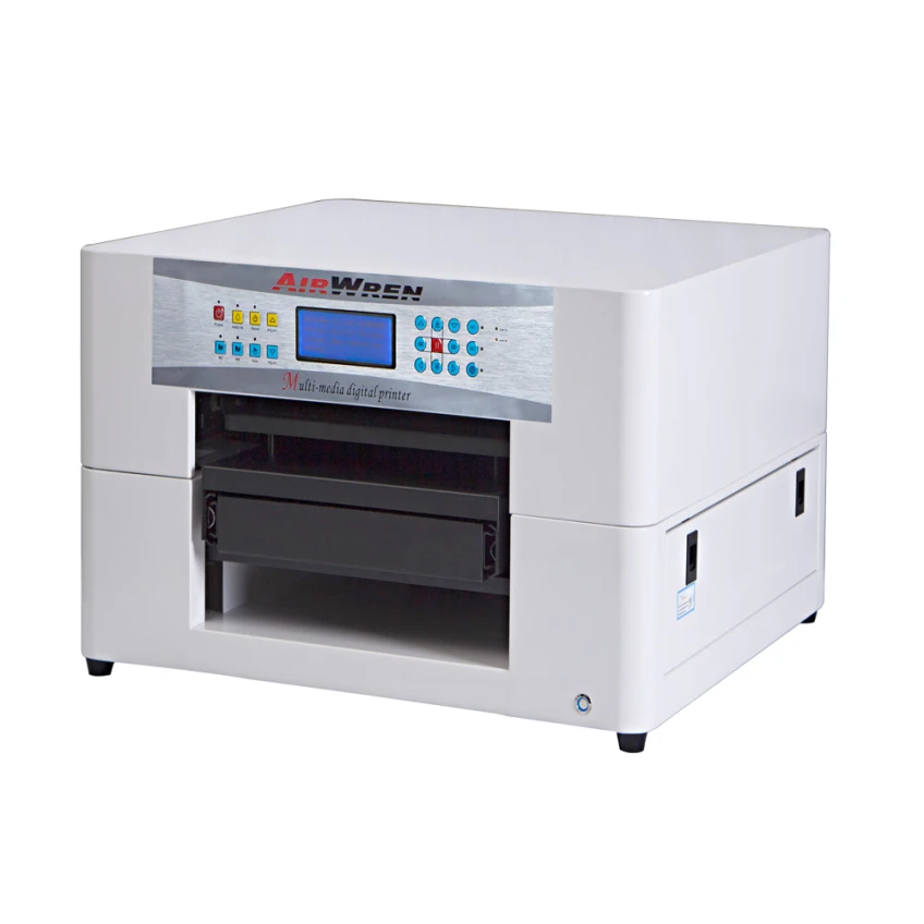 Desktop Digital Inkjet T-Shirt DTG Printing Machine A3 6 Color Direct to Garment Fabric Flatbed Printer For Dark and Light Color