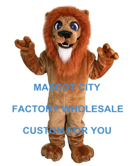 

Hot Sale Plush Lion Mascot Costume Adult Size Wild Animal Theme Carnival Party Cosply Mascotte Suit Fancy Dress EMS FREE SW998