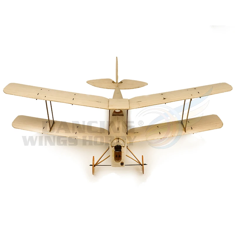 Balsawood RC Plane Mini Tiger Moth Training Airplane Model Ultra-micro Indoor Aircraft Brushed Version Kit Only K10