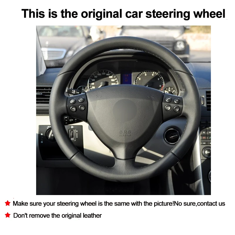 Hand Sewing Car Steering Wheel Cover Volant For Mercedes-Benz A-Class A160 A180 2004- 2010 2011 2012 E-CELL 2011 Funda Volante