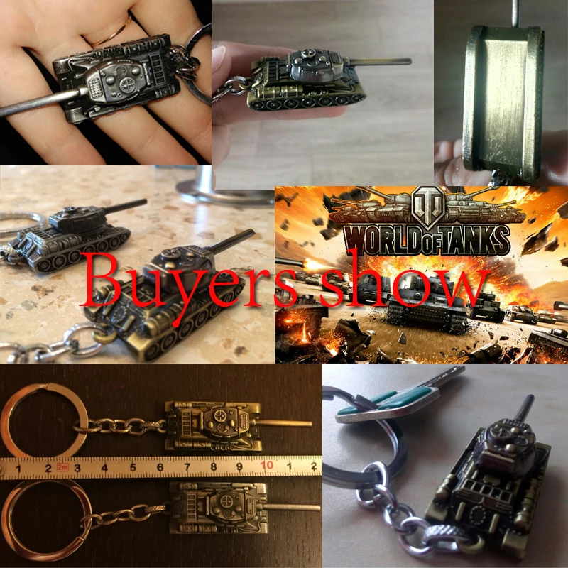 Classic Tank Keychain Game Around WOT World Of Tanks Key RIng Bronze Metal Key Chain Jewelry Unisex Gifts Drop Shipping