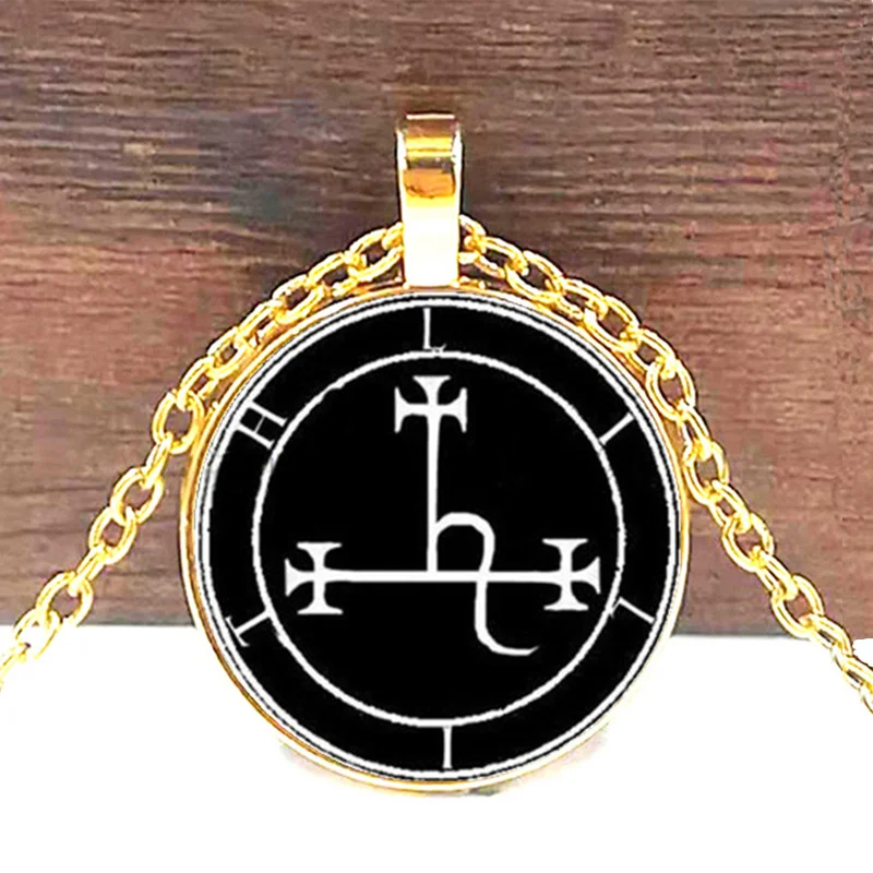 Lilith Sigil Seal Pendant Necklace Glass Photo Cabin Necklace Vision 4 Colors