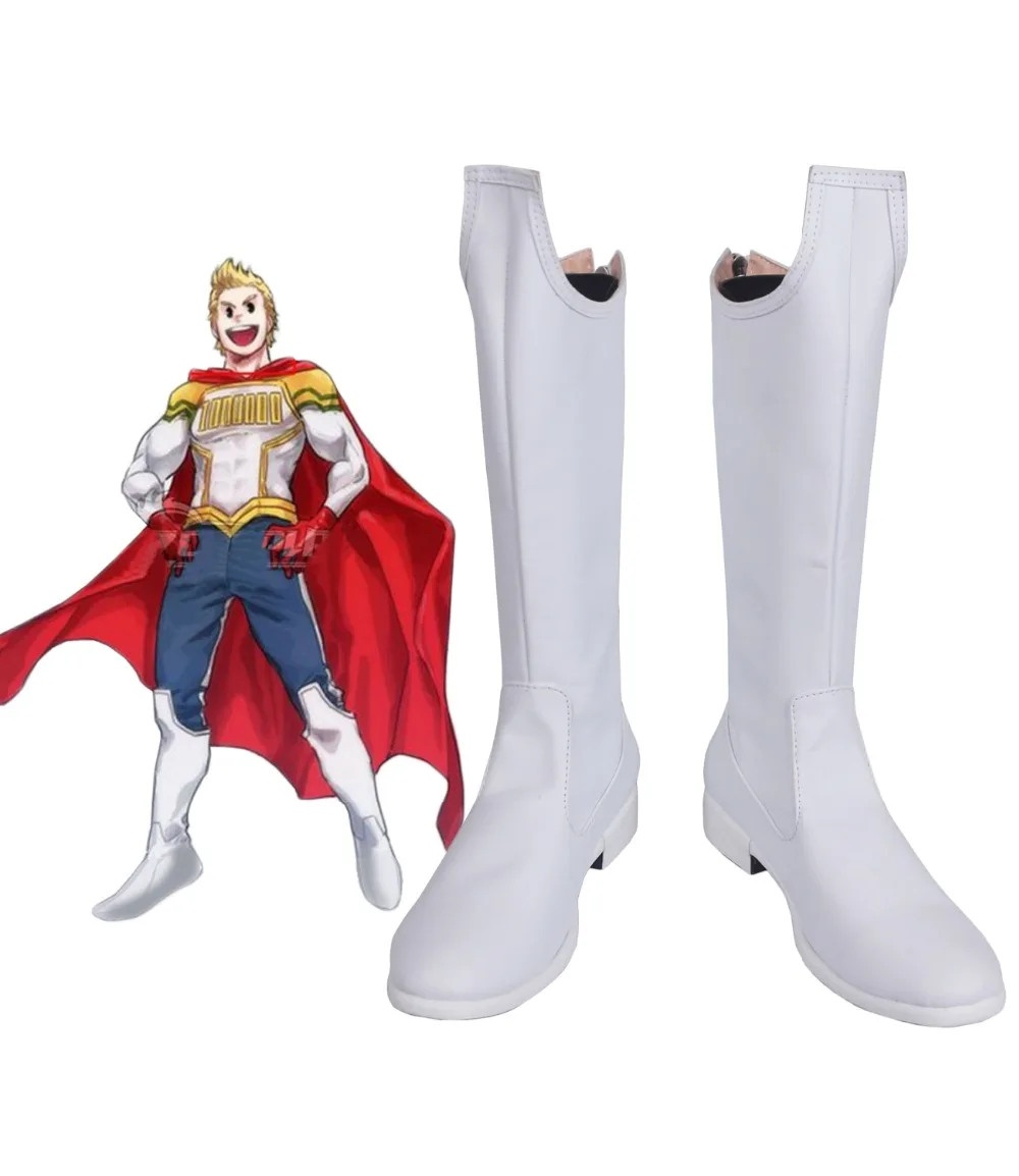 Lemillion Mirio Togata Cosplay Boots Boku no Hero Academia White Boots My Hero Academia Cosplay Shoes Custom Made