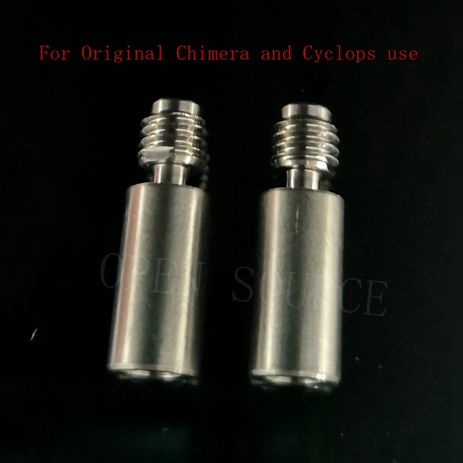 

2pcs Super smooth Titanium Heat Break throat thermal barrel F/ Original V6 Chimera / Chimera+ Cyclops+ Hotend 3d printer