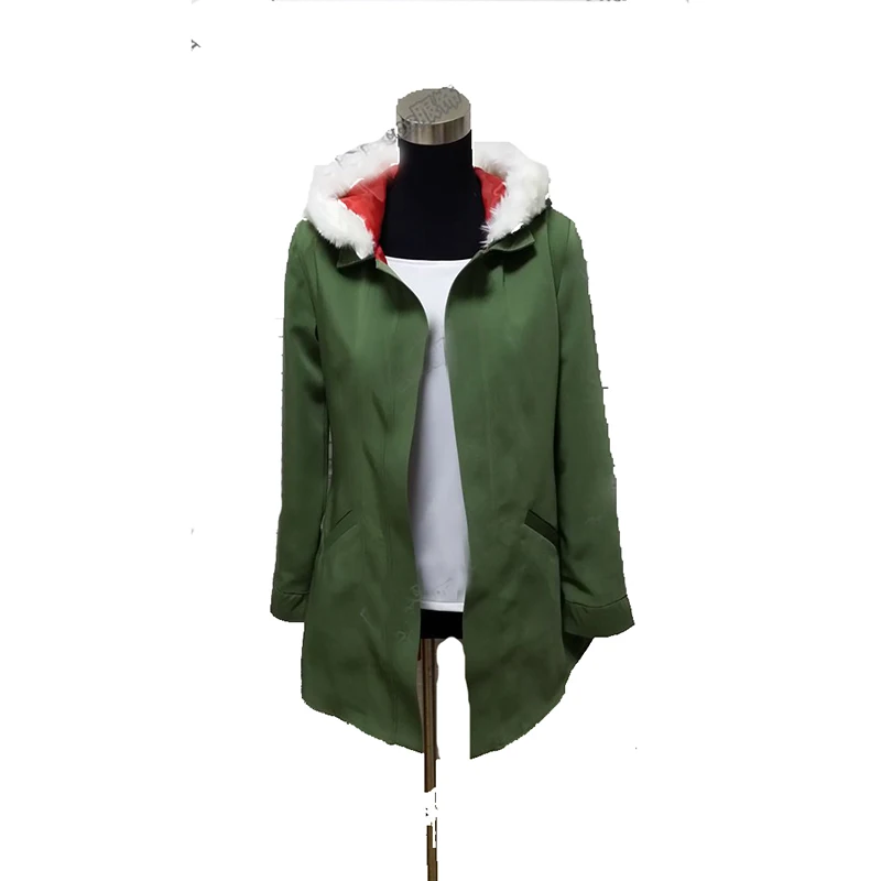 

Anime Noragami Yukine Olive green Hooded Jacket Cosplay Costume (noly coat) 11