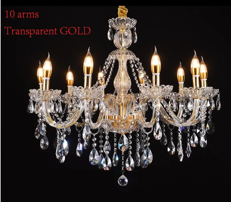 Luxurious Export K9 Clear Crystal Chandelier 6/8/12/15/18 Arms Export Class A K9 Lustres De Cristal Chandelier LED chandelier