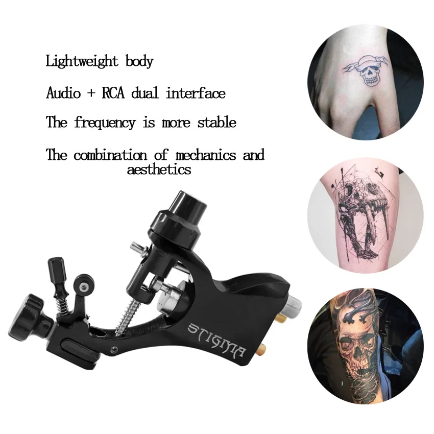 Original Swiss Motor Roatry Tattoo Machine Withe Aluminum Frame Tattoo Gu Black Stigma Rotary Tattoo Machine