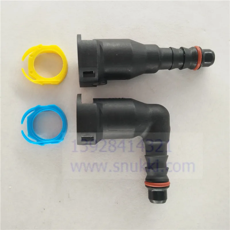 7.89mm 7.89 ID6 fuel line quick connector female connector 180 degree 5/16 SAE pipe fitting auto plastic for CAR 2 pcs one lot