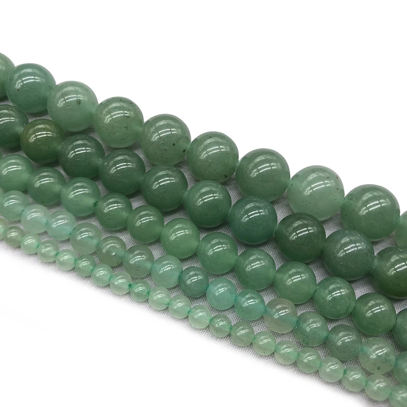 Natural Stone Green Aventurine Round Loose Beads 15\