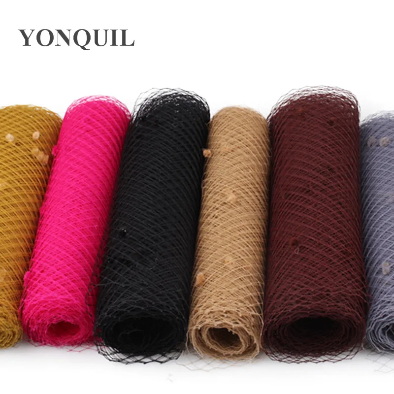Birdcage veil with Dot 25CM Width Russian Veiling Netting wedding Handwork women millinery material 1 meter per lot SY17061915