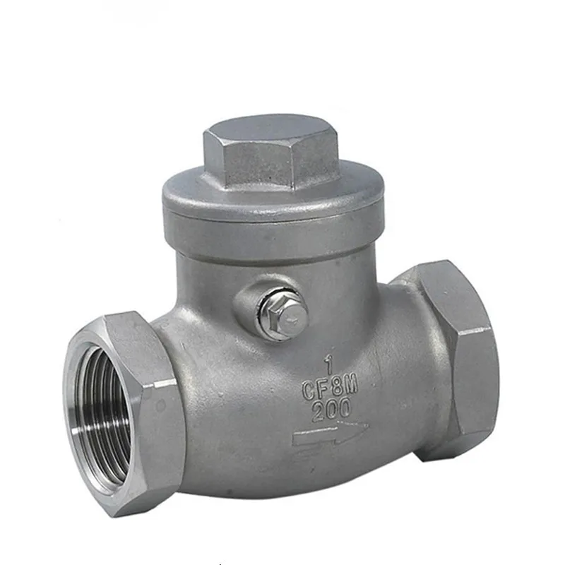 1/2" DN15 Rückschlagventil Edelstahlventil One Way Swing Rückschlagventil Innengewinde WOG 200PSI Luftkompressorventil
