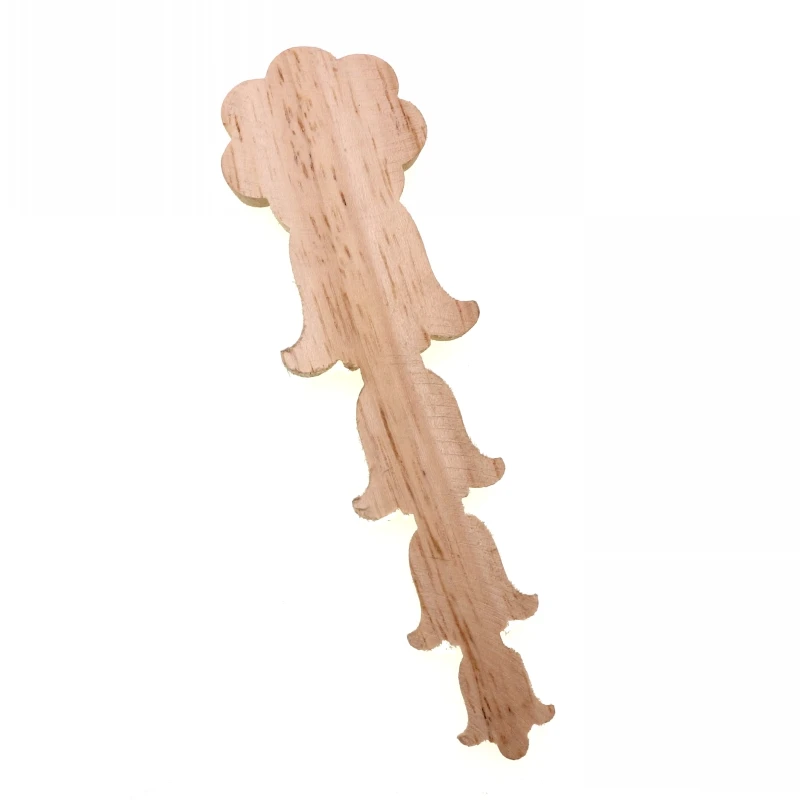 RUNBAZEF Solid Wood Applique Woodcarving European-style Carved Vertical Long Flower Tablet Home Decoration Accessories Ornaments