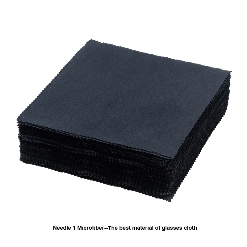 100pcs Black Glass Cloth Needle 1 Microfiber High Quality Lens Cloth Eyeglass Cleaning Cloth For Sunglasses Computer