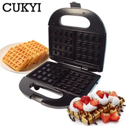 CUKYI Electric Waffles Maker Electric Sandwich Iron muffin Multifunctional Breakfast Machine Bubble Egg Cake Oven for Kitchen EU