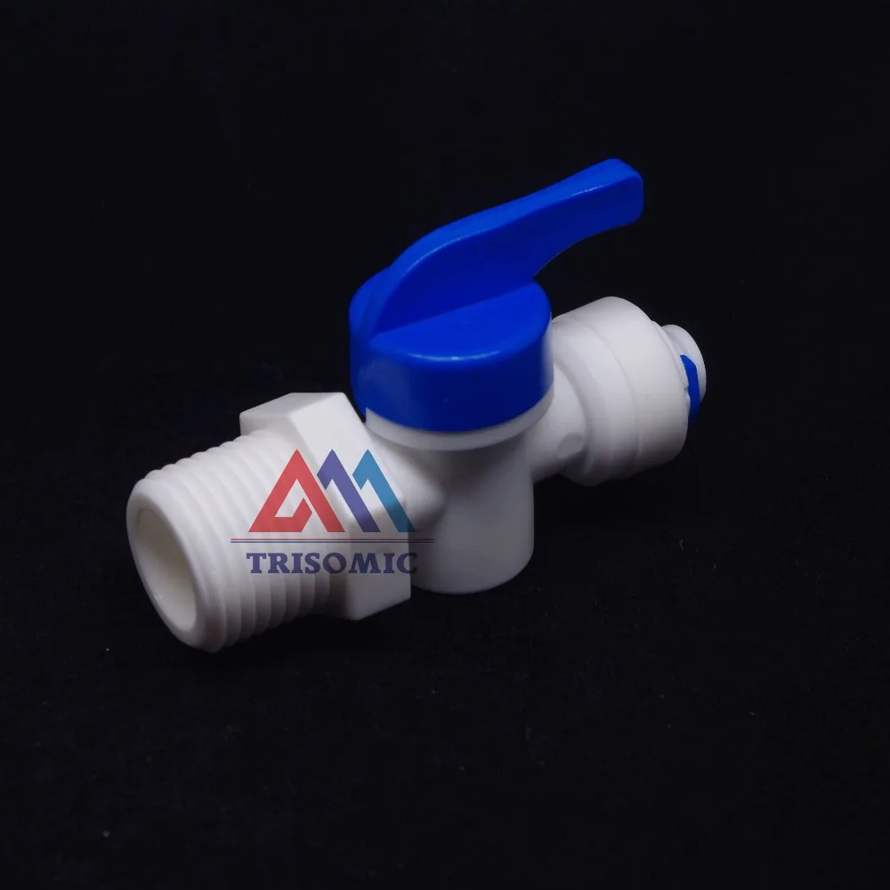 1/4" Inline Quick Fitting,1/2" male thread Ball Valve Quick Fitting Connection Aquarium RO Water Filter Reverse Osmosis System