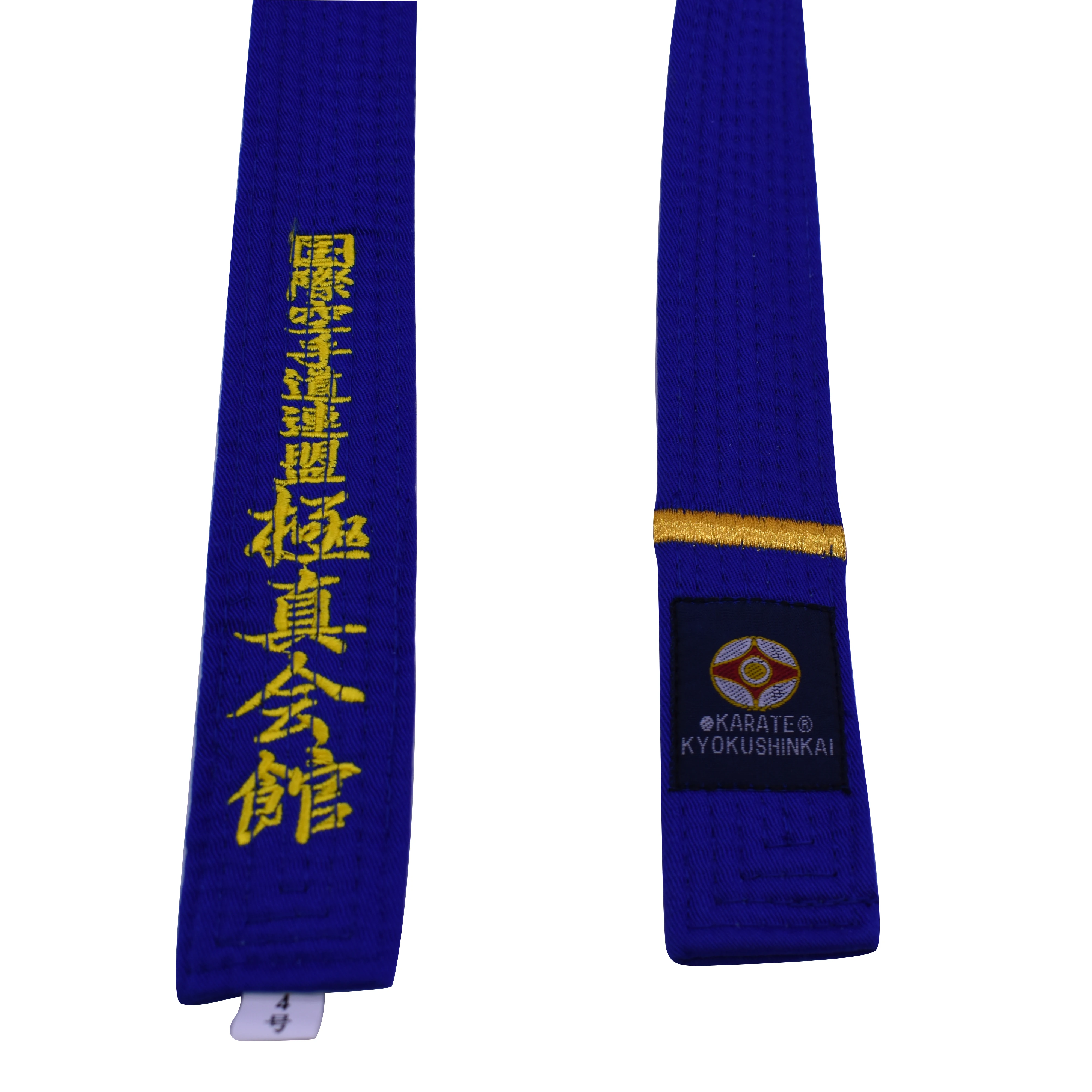

Hot Professional One Stripe Kyokushin Kai Karate Belts Kyokushin Kai Kan IKO Embroidery Belts Color Karate Belt