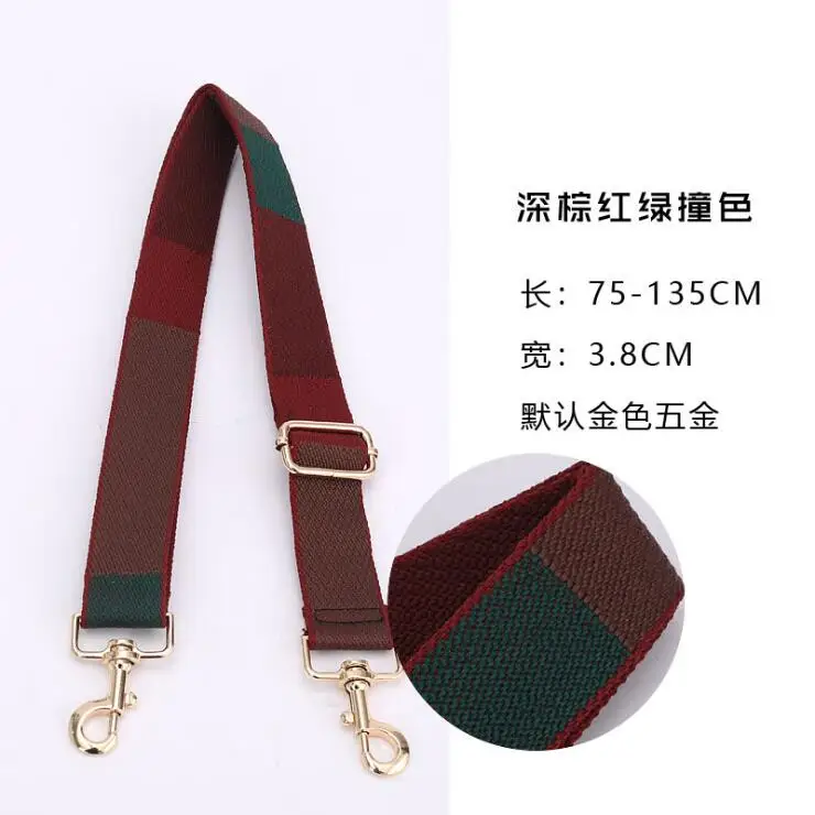 

Nylon Belt Bag Strap Accessories for Women Rainbow Adjustable Shoulder Hanger Handbag Straps Decorative Handle Colorful Ornament