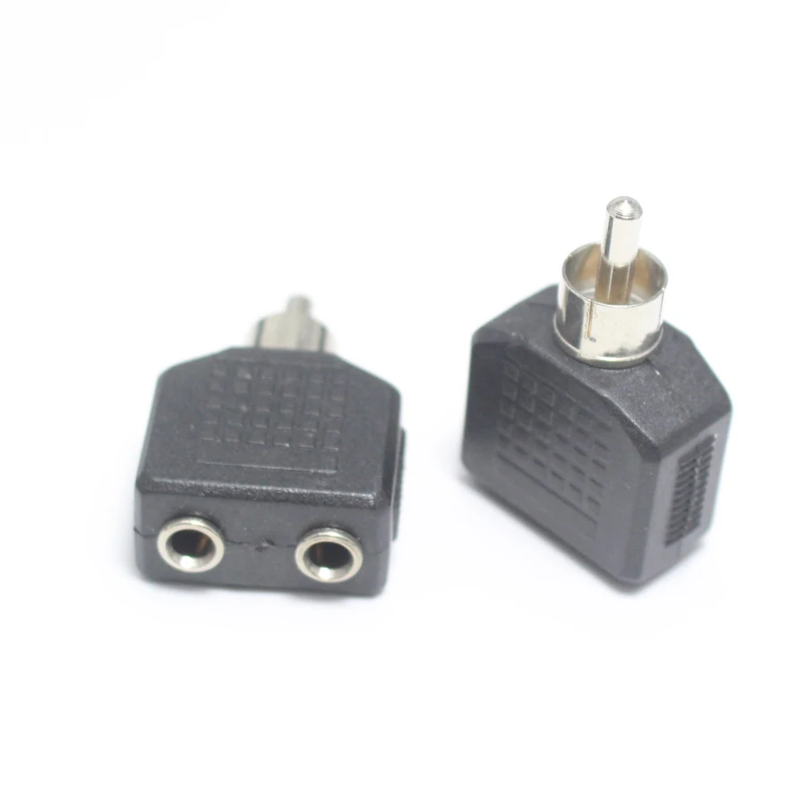 1pcs RCA / 2.5mm / 3.5mm / 6.35mm Male Plug to 3.5 mm Female Plug Audio Connector AV 1 to 2 Splitter Adapter